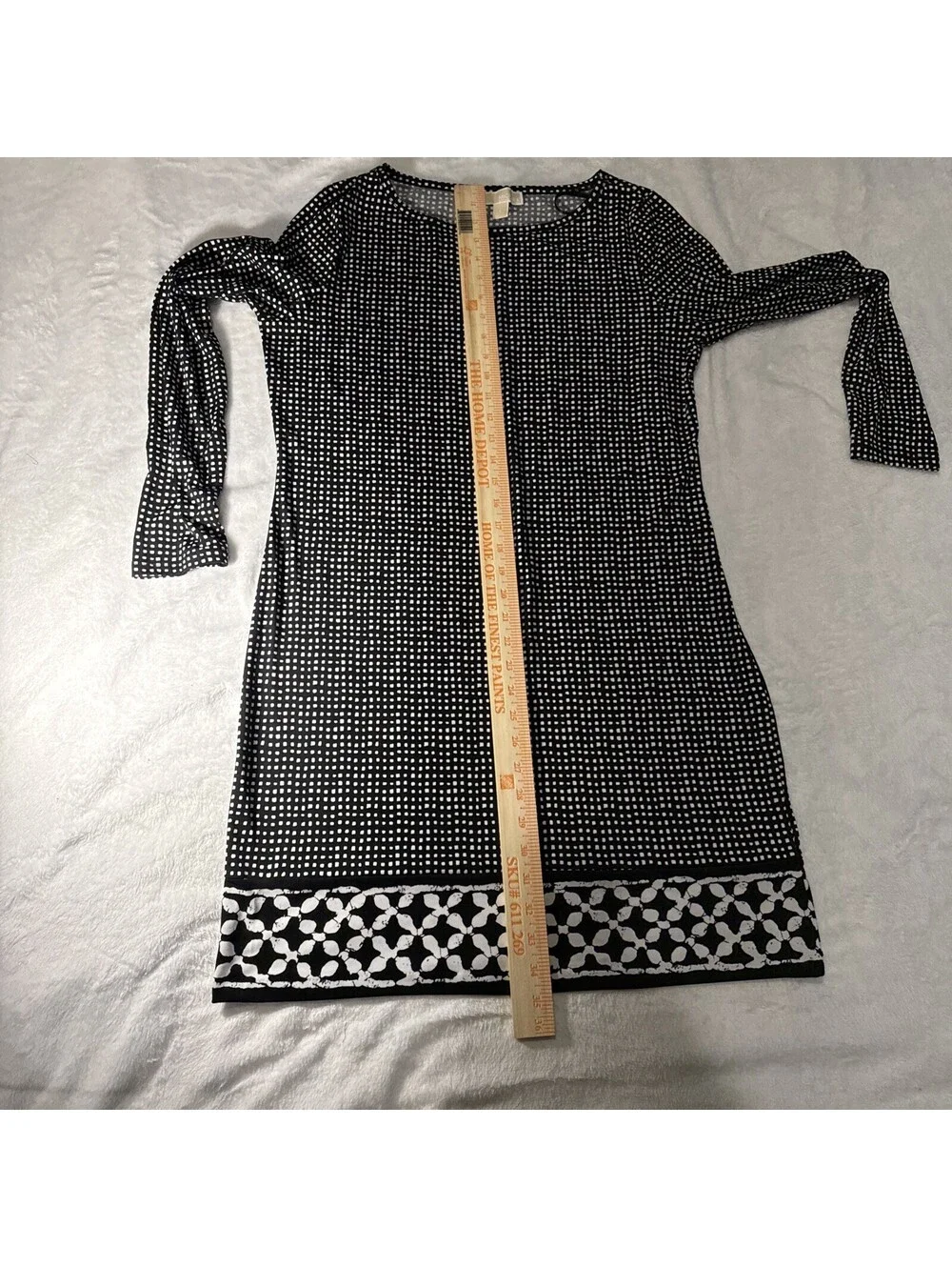 NWOT  Michael Kors Womens Black Polka Dot Kors Day Shift Dress Size L (0118)